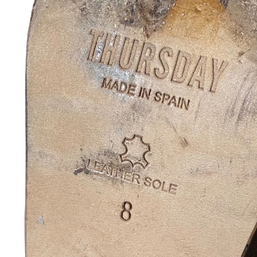 Thursday Boot Soho Taupe Suede Square Toe Chelsea Boots Sand 8 Stacked Heel